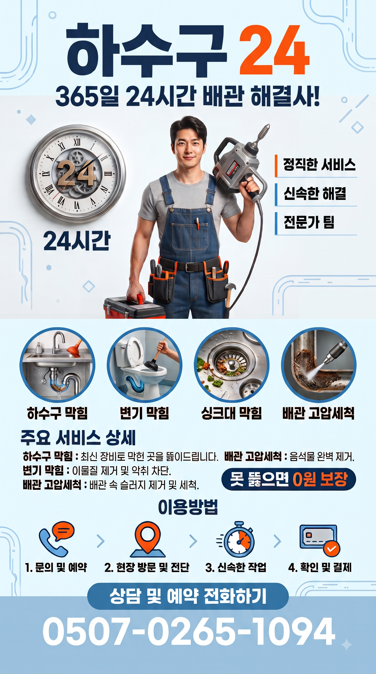 대전 중구 목동 하수구막힘 긴급출동 센터