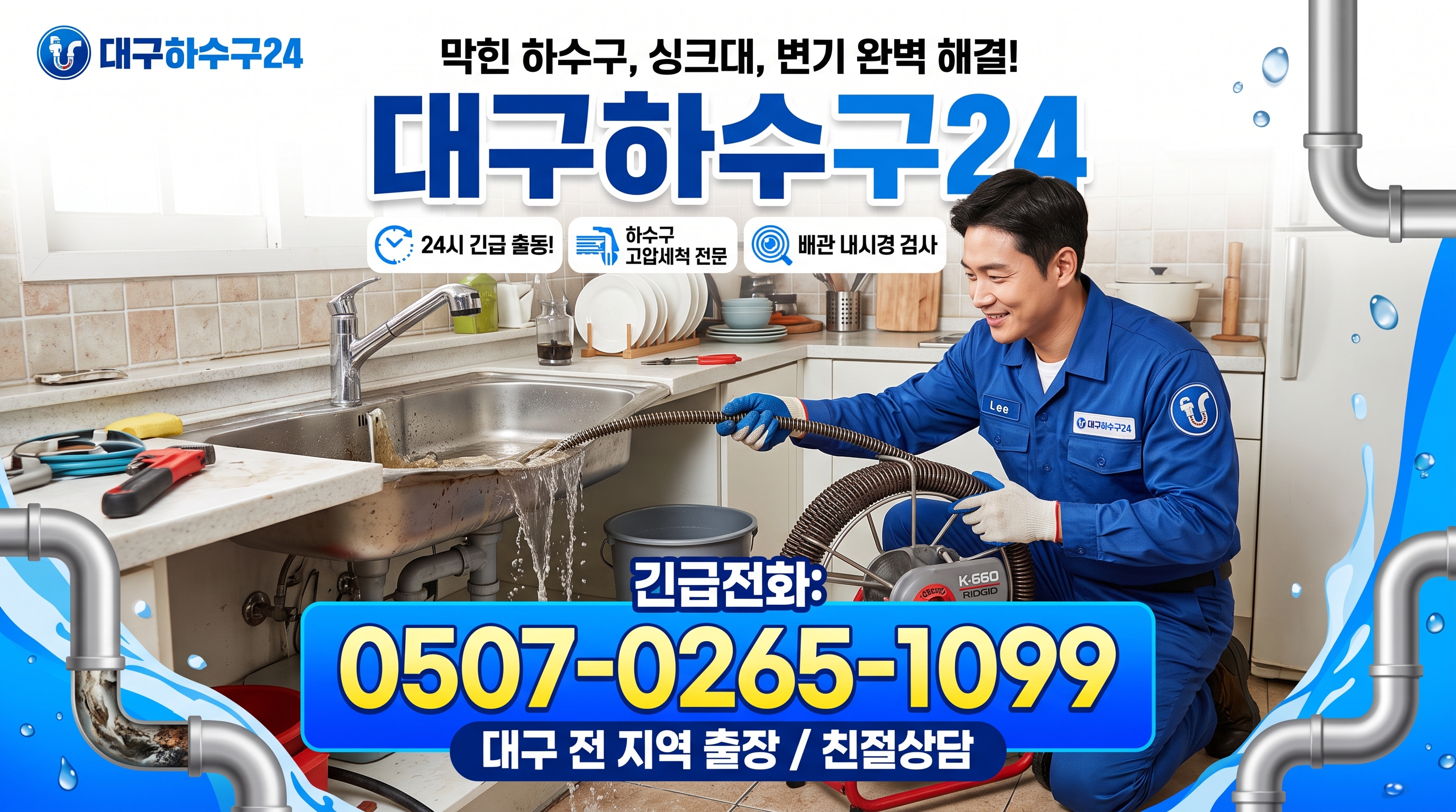 대구 남구 대명2동 하수구 작업현장
